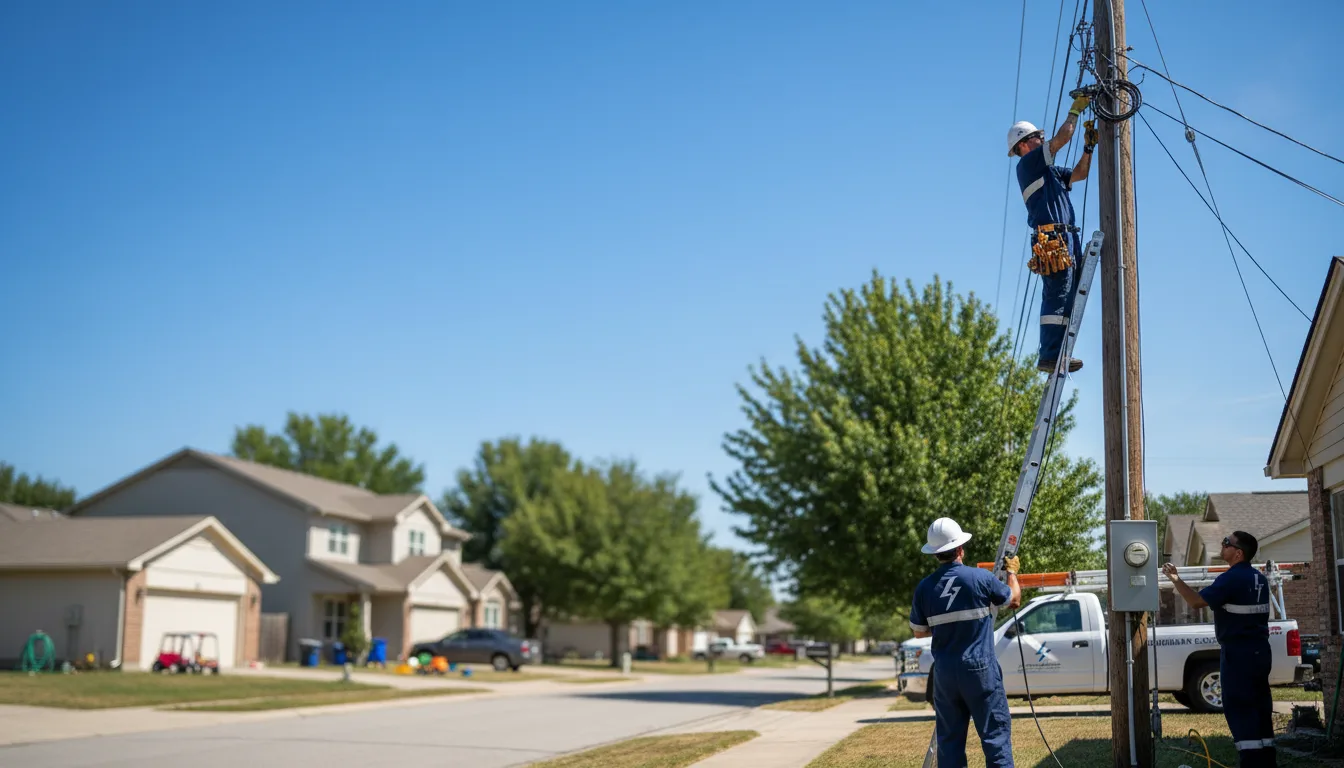 Residential electrician providing installation services in Hunter, OK